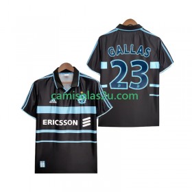 Camisolas de futebol Olympique de Marseille Gallas 23 1999 2000 Retro Equipamento 3ª Manga Curta